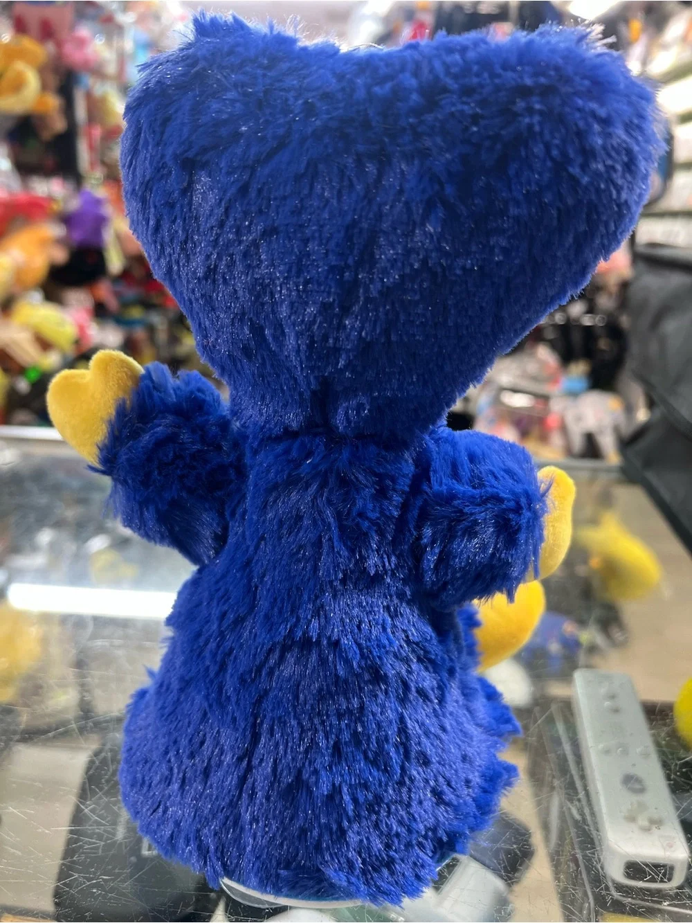 Plush Blue Monster Toy with Yellow Hands & Feet - Unbranded